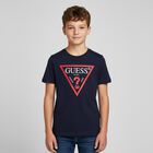 Boys Navy Logo T-Shirt, 9, hi-res