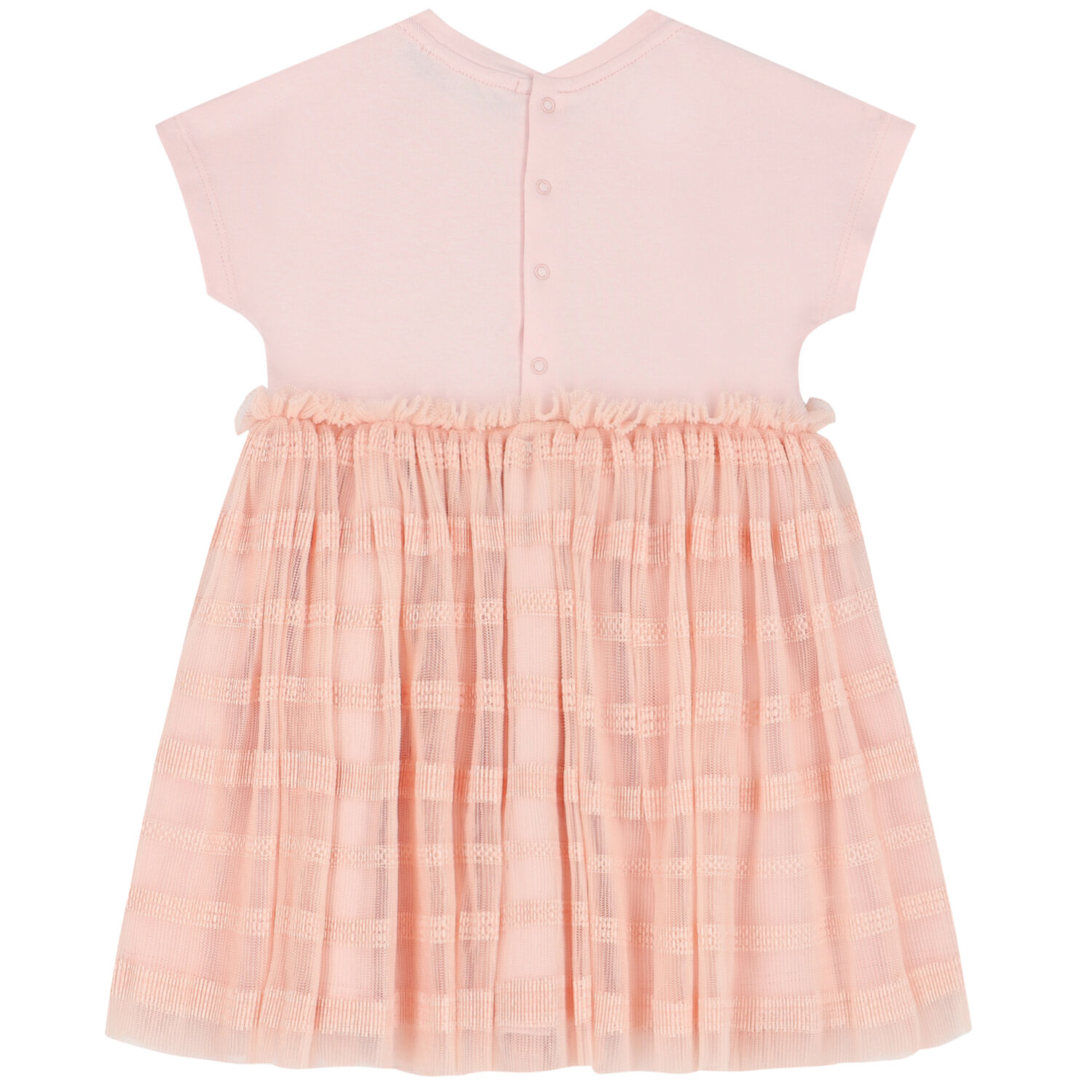 Younger Girls Pink Butterfly Dress, 1, hi-res