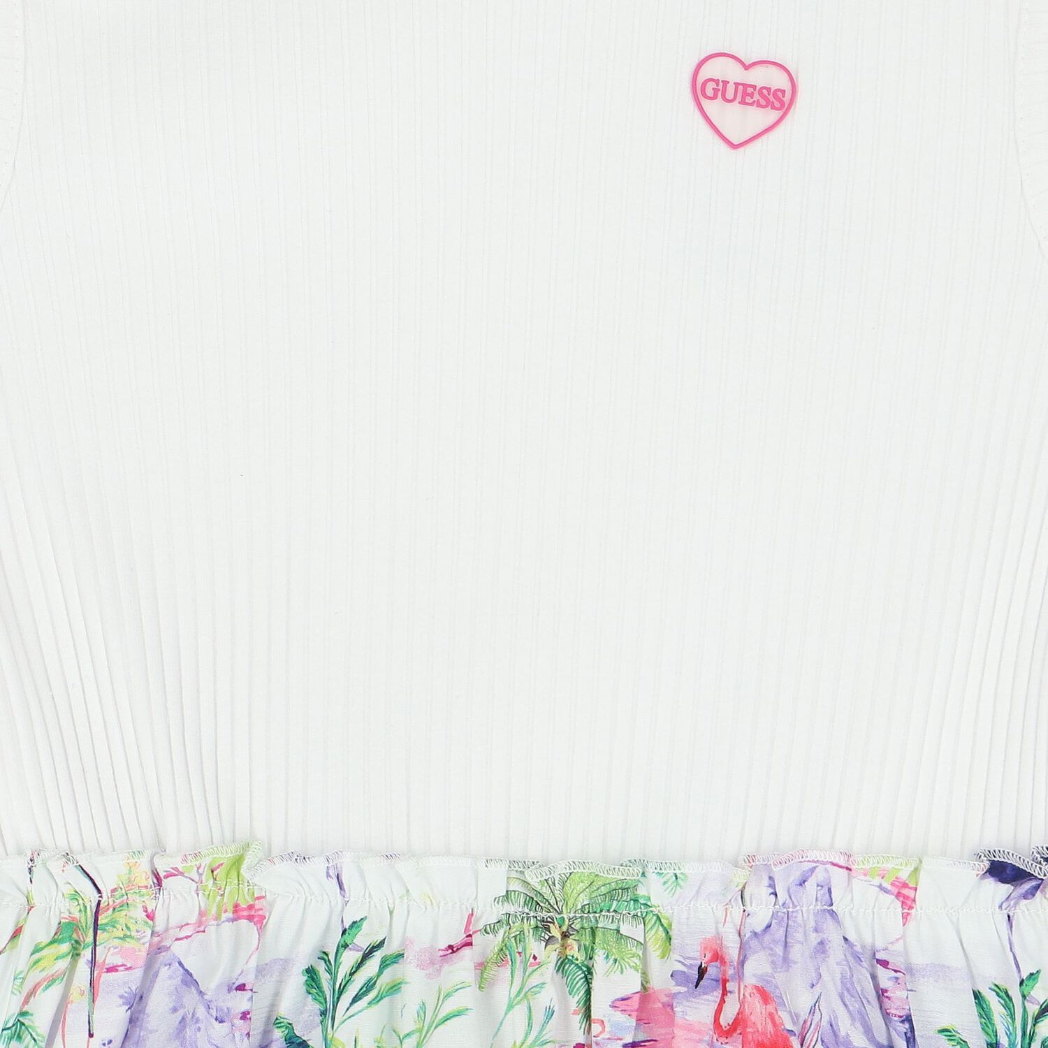 فستان بنات مضلع بطبعة النباتات, 1, hi-res