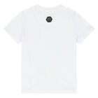 Boys White Skull Logo T-Shirt, 1, hi-res