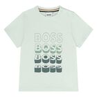 Younger Boys Green Logo T-Shirt, 4, hi-res