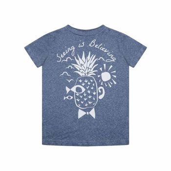Boys Short Sleeve Navy Blue T-Shirt