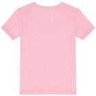 بيجاما بنات بالشعار باللون الوردى والأبيض, 1, hi-res