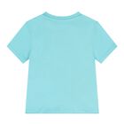 طقم شورت بالشعار باللون الازرق دب تيدي للأطفال الرضع, 1, hi-res