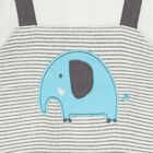 Baby Boys White & Grey Elephant Romper, 1, hi-res