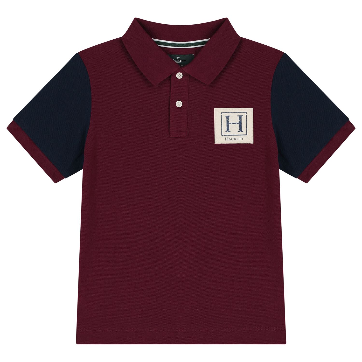 Boys Burgundy Logo Polo Shirt, 1, hi-res