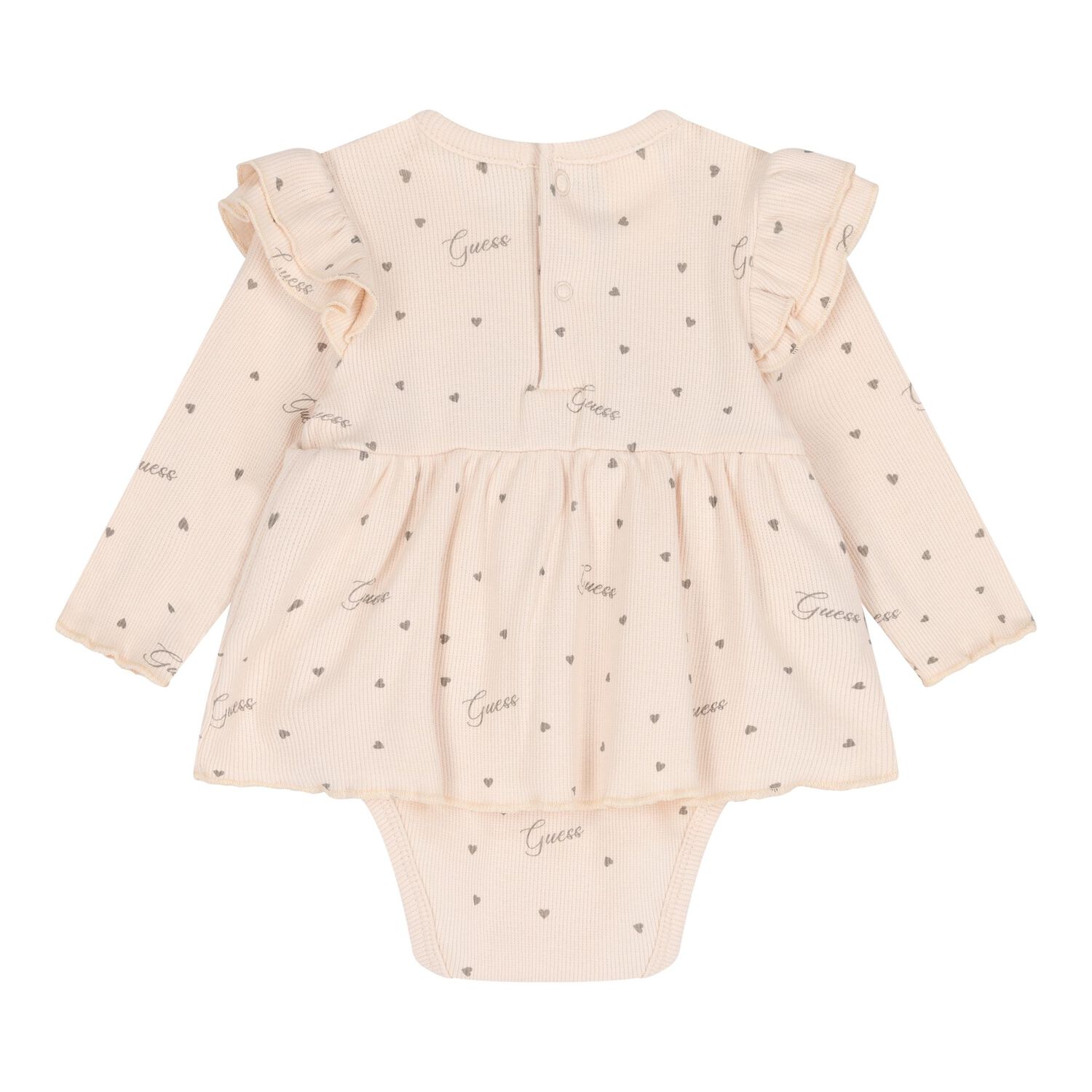 Baby Girls Beige Heart Bodysuit Gift Set, 2, hi-res
