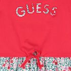 Girls Pink & White Logo Floral Dress, 1, hi-res