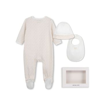 طقم هدايه افرول بنات بالشعار باللون الذهبي والعاجى 