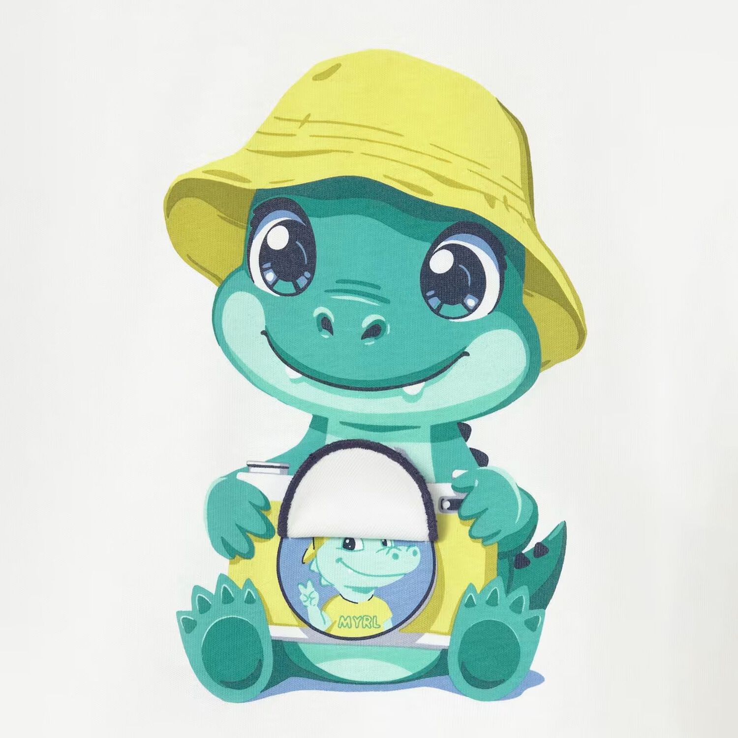 قميص أبيض بنقشة جلد التمساح للأولاد الصغار, 1, hi-res