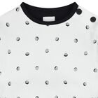 Baby Boys Black & White Logo Reversible Trousers Set, 1, hi-res