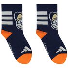 Boys Navy Blue & Yellow Disney Logo Socks ( 3-Pack ), 1, hi-res