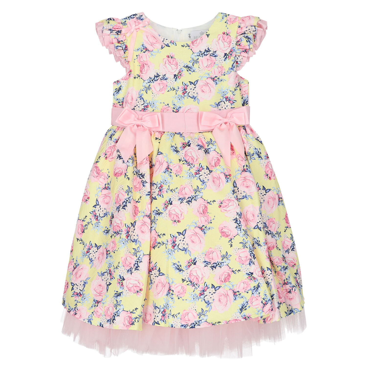 فستان باللون الوردي والأصفر , 1, hi-res