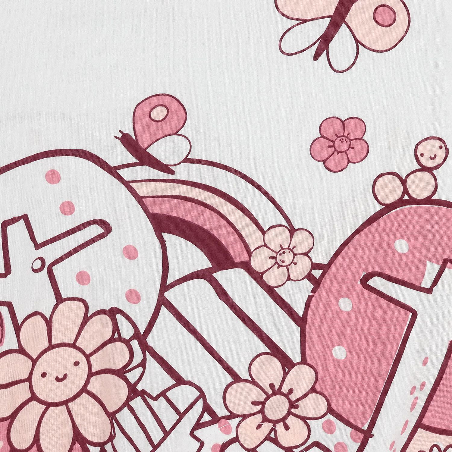 رومبير مزين بالفراشات للفتيات الصغيرات باللون الأبيض, 1, hi-res