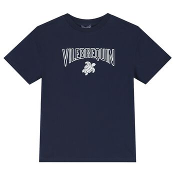 Boys Navy Blue Logo T-Shirt