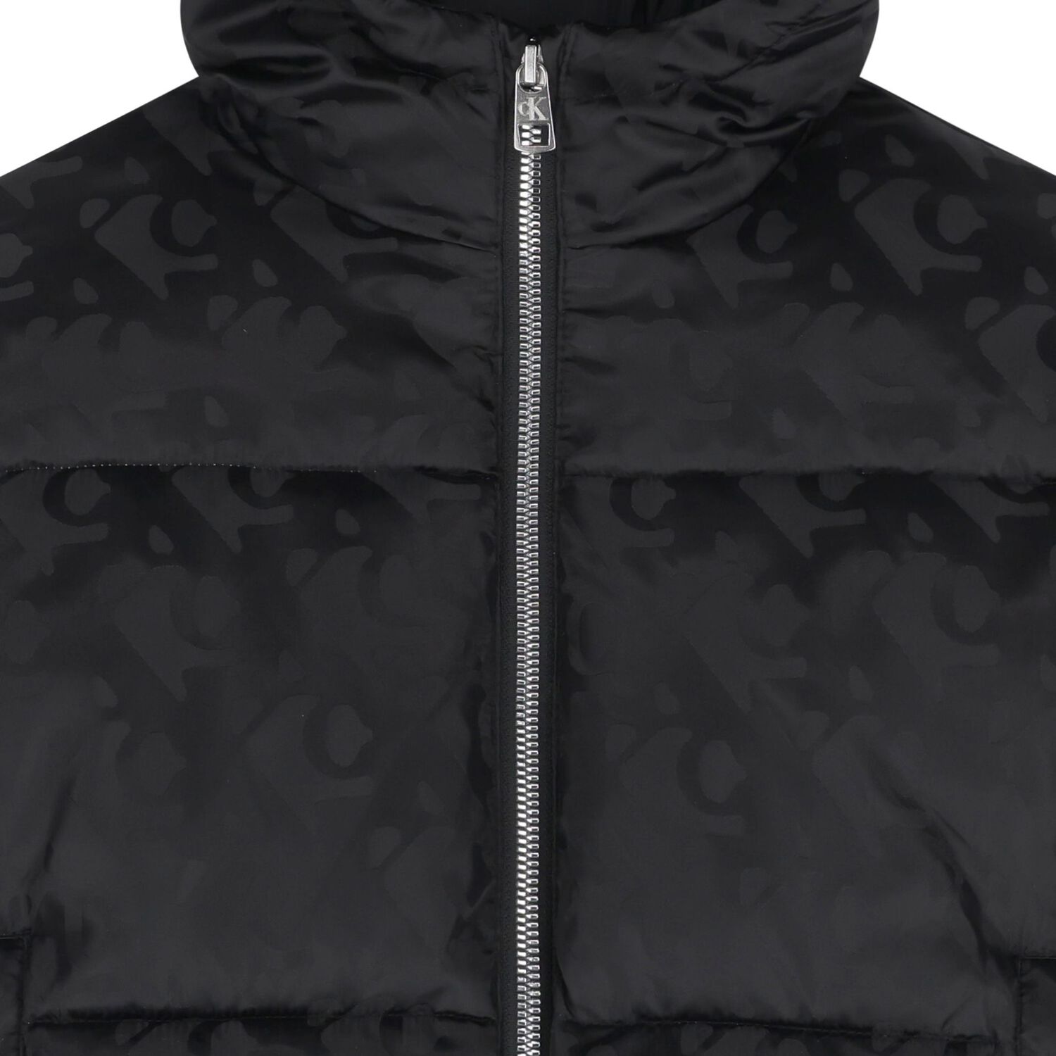 Girls Black Logo Puffer Jacket, 1, hi-res