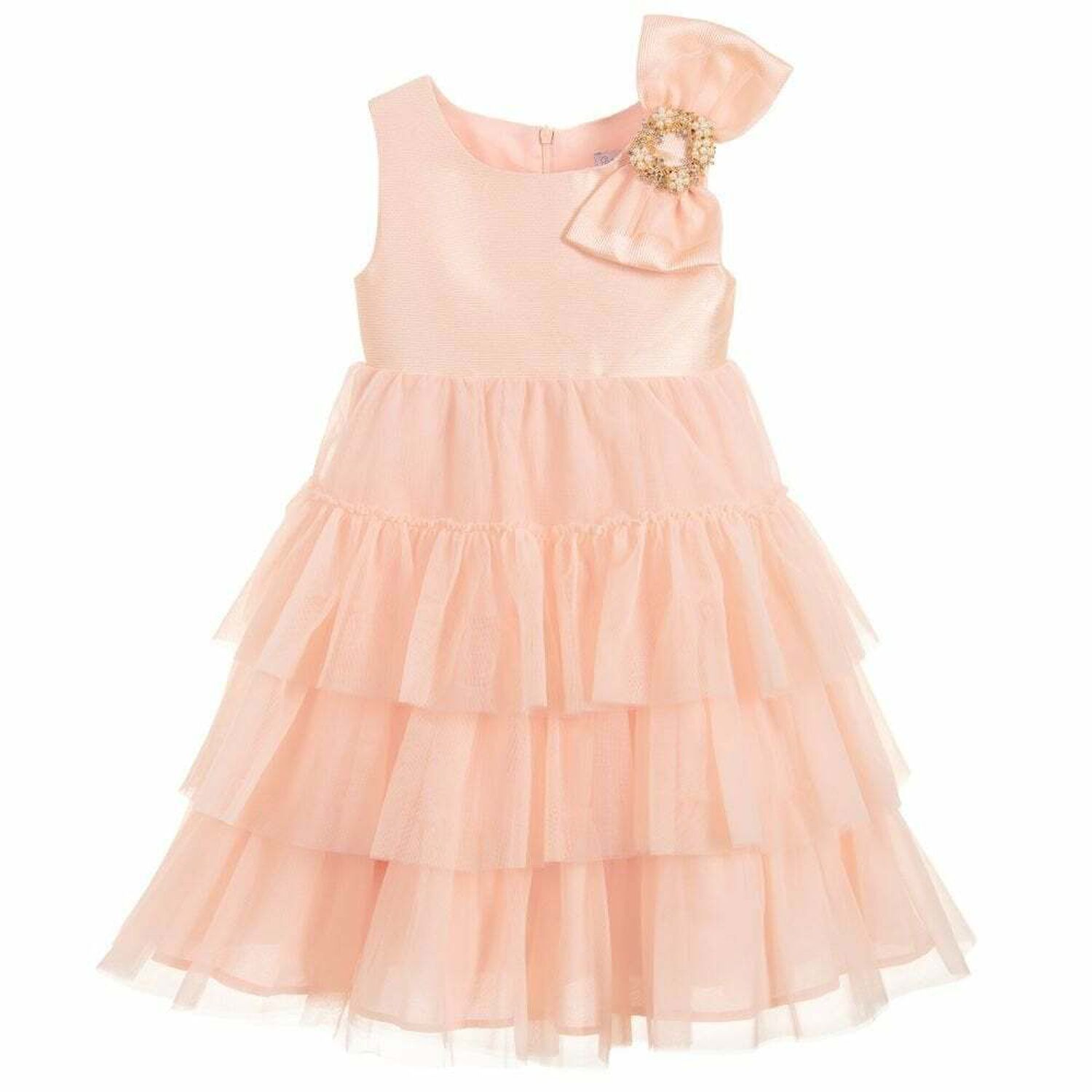 Girls Pink Haute Couture Dress, 1, hi-res