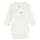 Ivory & Beige Teddy Bear Logo Baby Bodysuit ( 3-Pack ), 1, hi-res