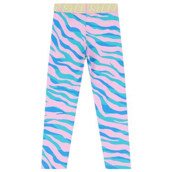 Girls Pink & Blue Leggings