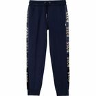Girls Navy Logo Joggers, 1, hi-res
