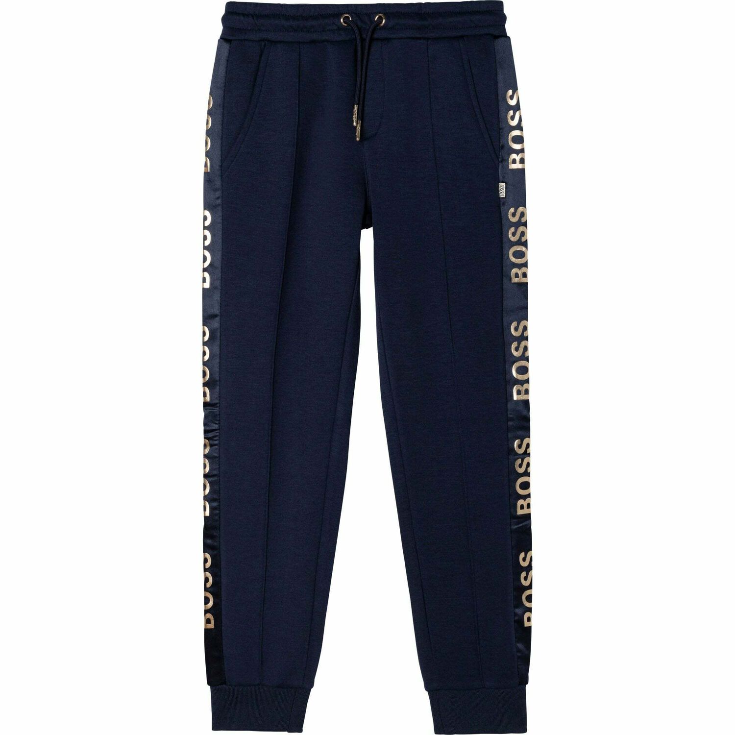 Girls Navy Logo Joggers, 1, hi-res