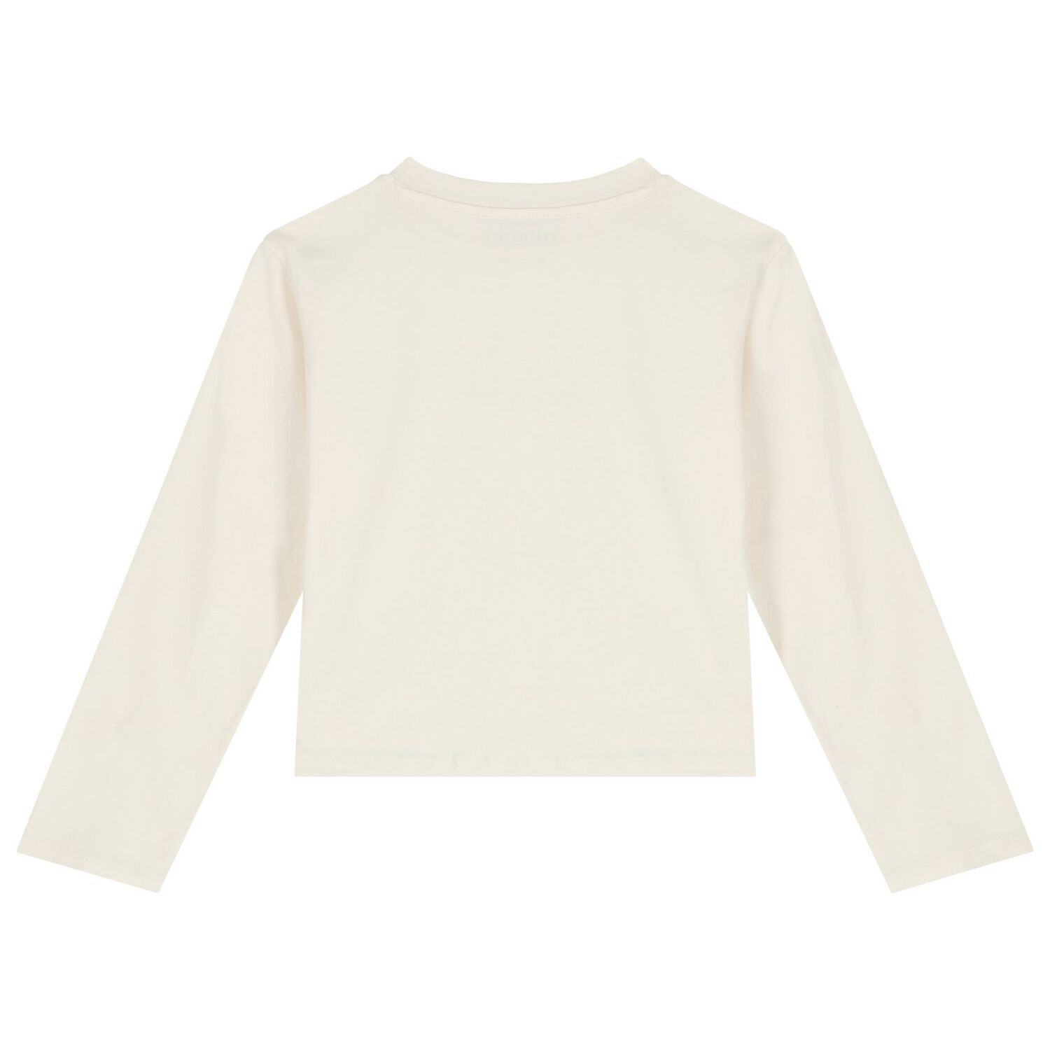 Girls Ivory Logo Long Sleeve Top, 1, hi-res