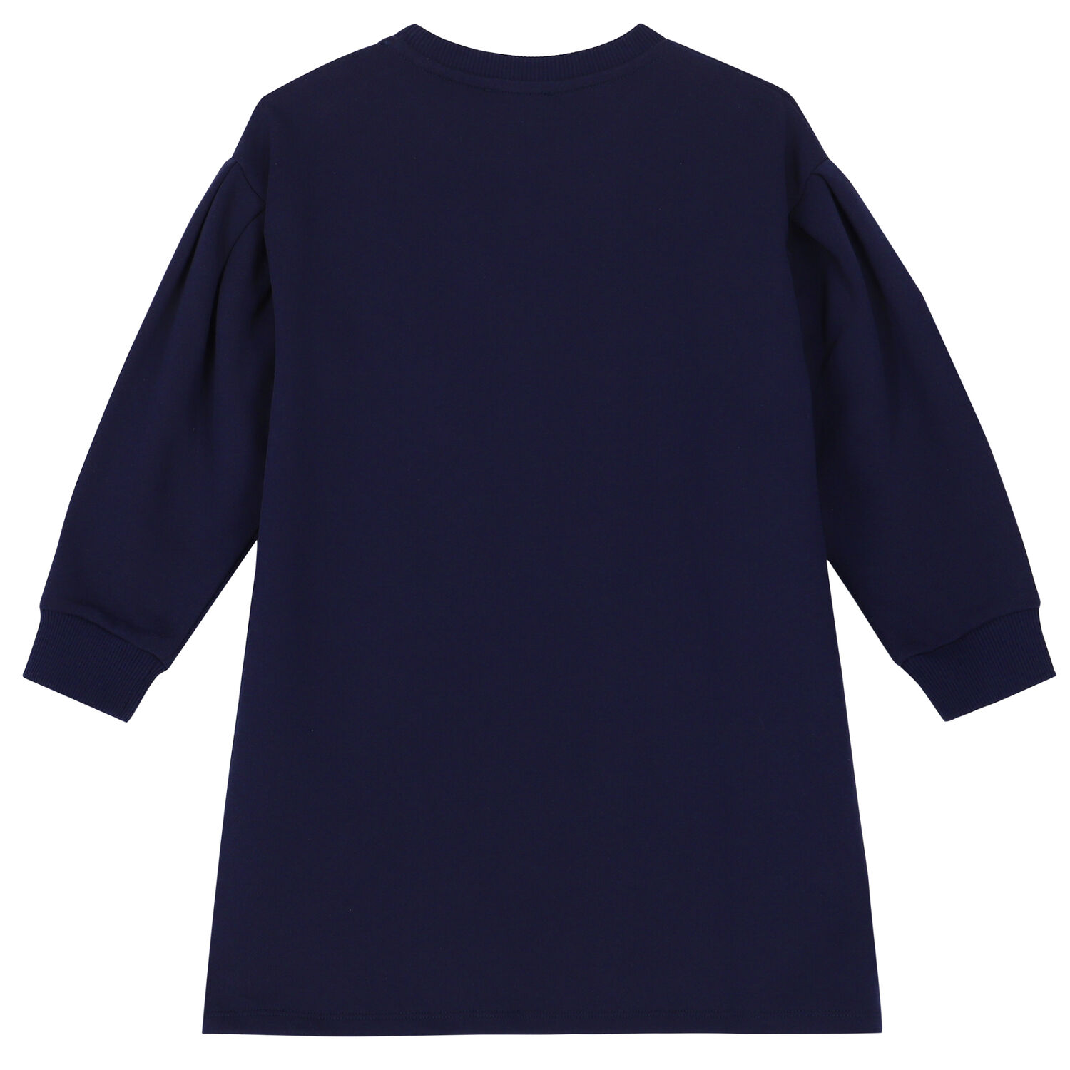 Girls Navy Elephant Logo Dress, 1, hi-res