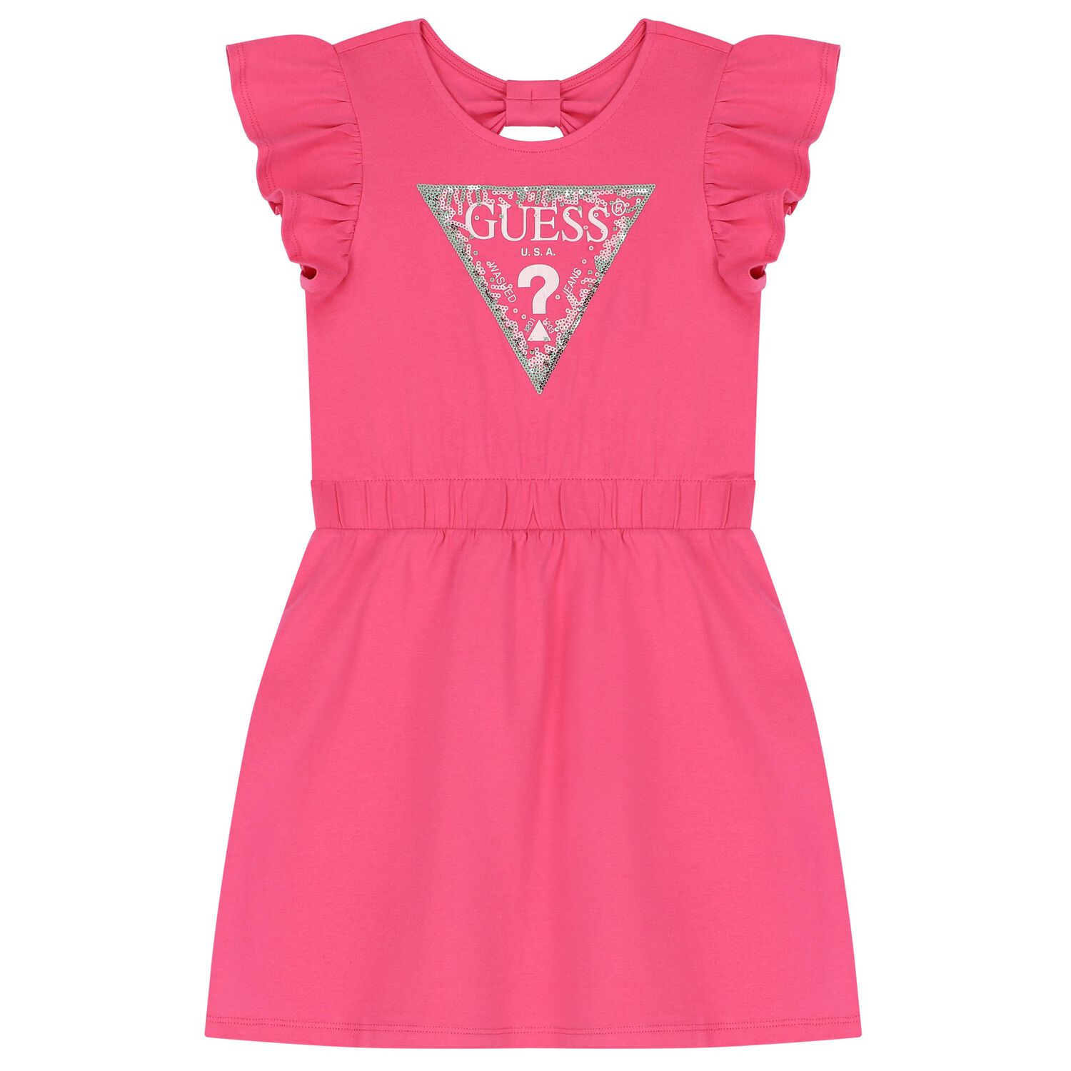 Pink Logo Sequined Dress, 3, hi-res