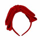 Girls Red Velvet Bow Headband, 2, hi-res