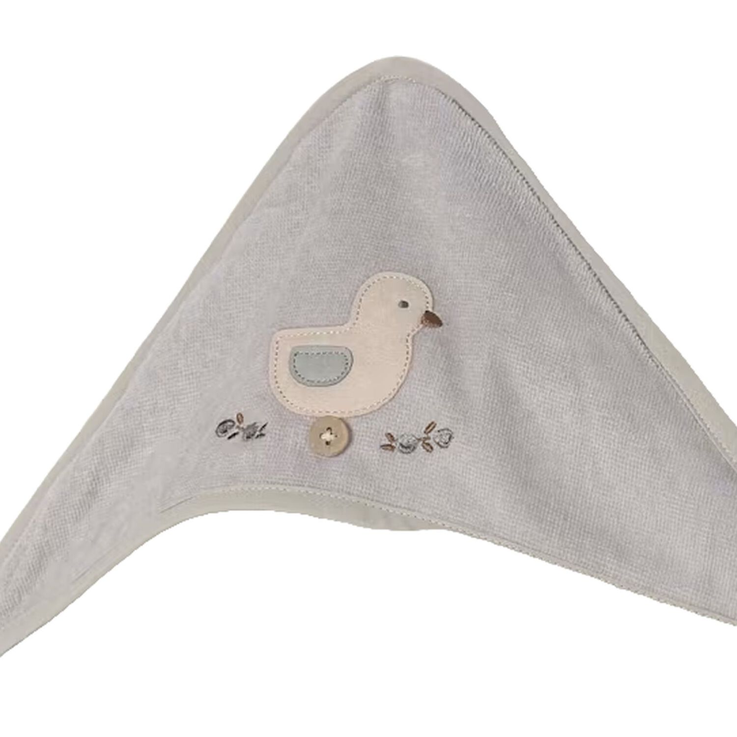 White & Grey  Hooded Towel , 1, hi-res
