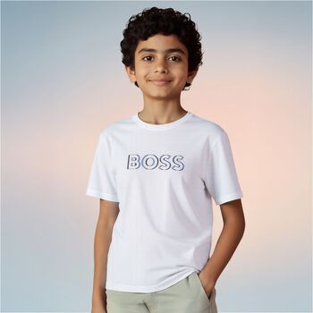 Boys White Logo T-Shirt