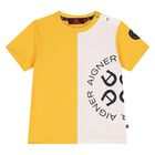 Younger Boys Yellow & White Logo T-Shirt, 1, hi-res