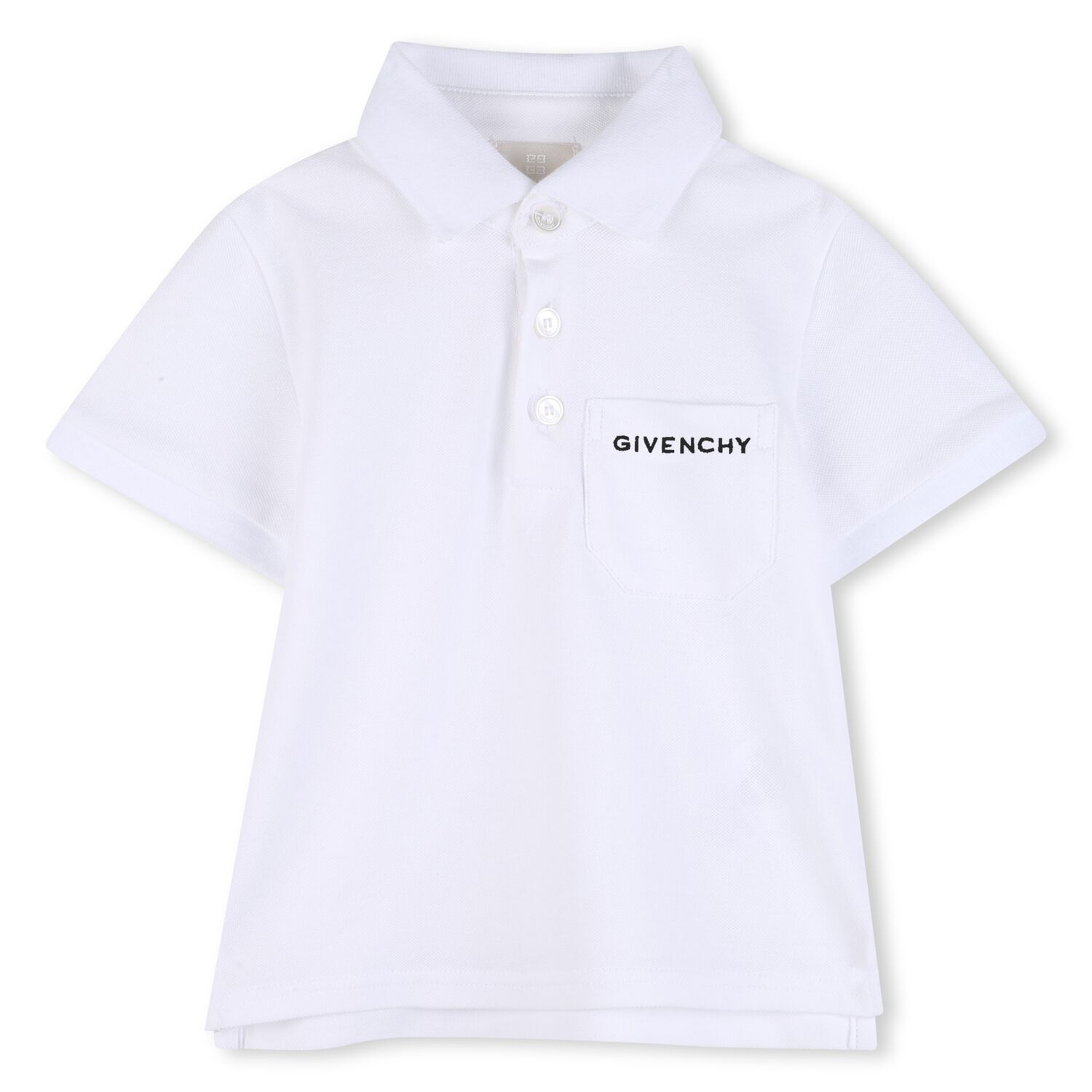 Younger Boys White logo Polo Shirt, 1, hi-res