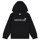 سويت شيرت أولاد بالشعار باللون الأسود, 1, hi-res