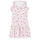 Girls White & Pink Logo Hooded Dress, 1, hi-res