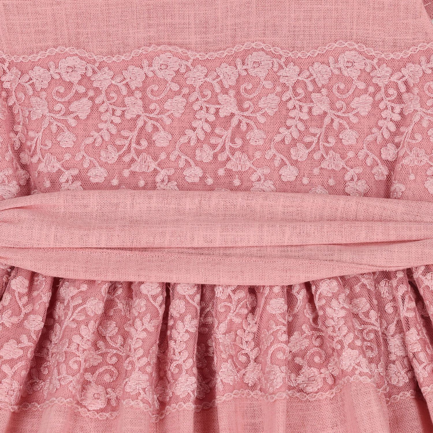 Girls Pink Lace Dress, 2, hi-res