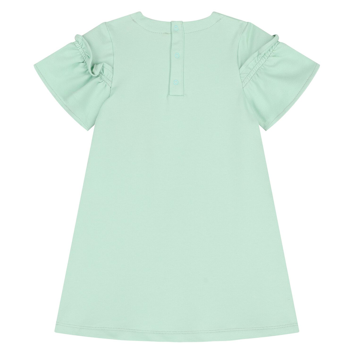 Younger Girls Green Bag Print Dress, 2, hi-res