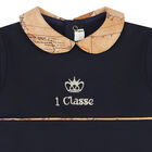 أفرول أولاد بالشعار باللون الكحلي والبيج, 1, hi-res