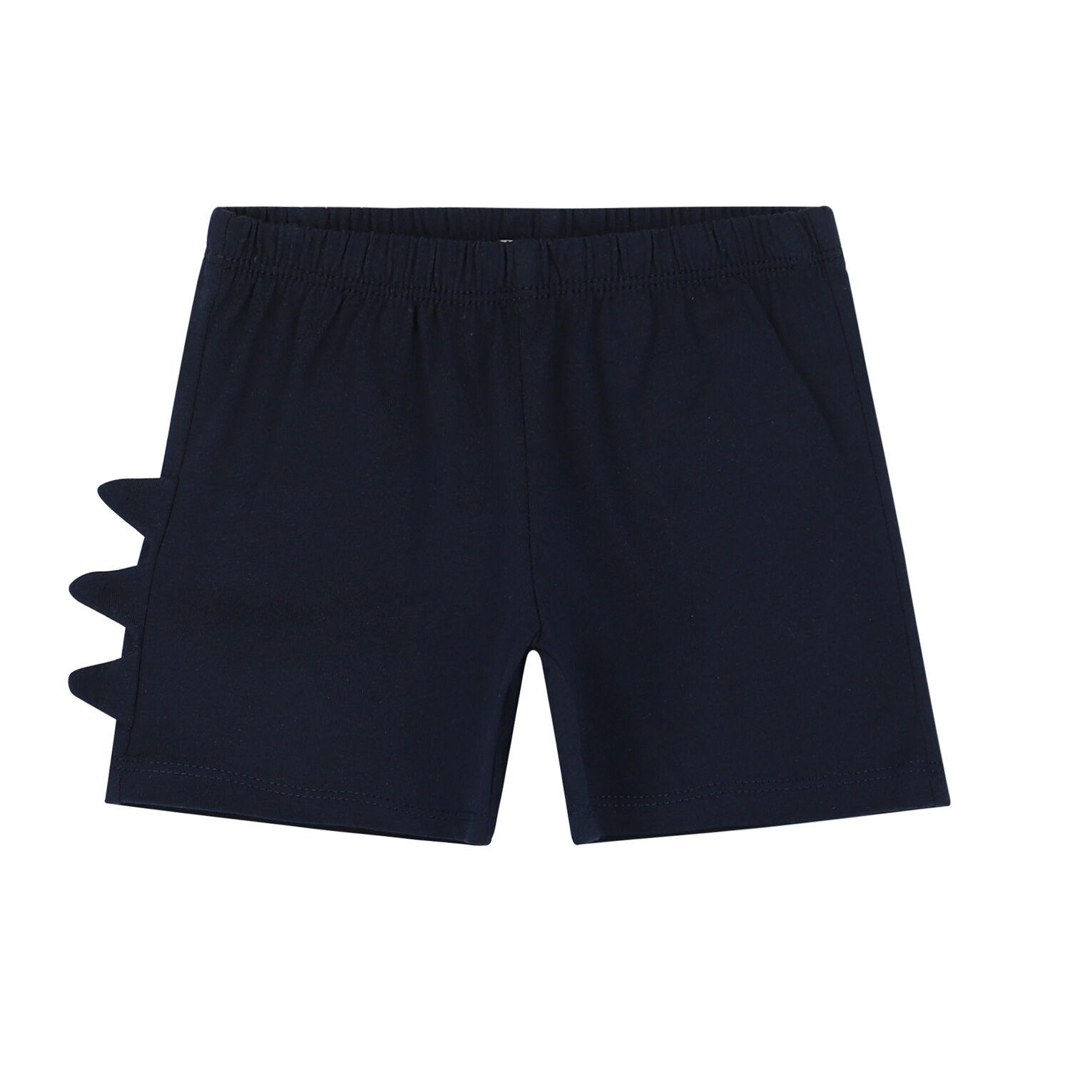 Younger Boys White & Navy Shorts Set, 1, hi-res