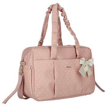 Pink Faux Leather Baby Changing Bag