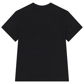 تيشيرت باللون أسود بشعار للبنات