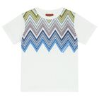 Boys White Zigzag T-Shirt, 1, hi-res