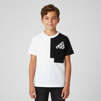 White & Black Logo T-Shirt