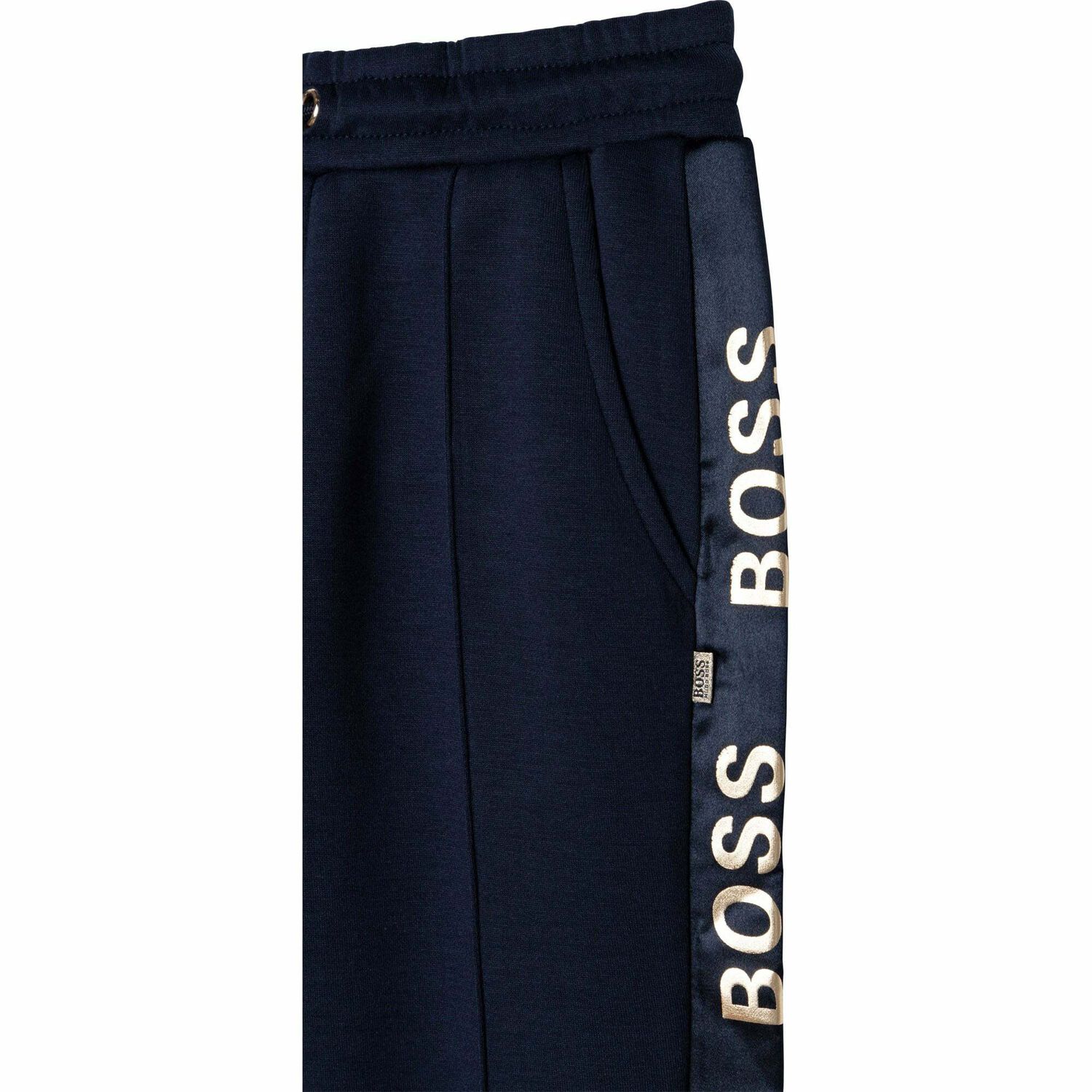 Girls Navy Logo Joggers, 1, hi-res