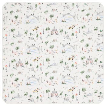 بطانية أطفال بطبعة سنترال بارك باللون العاجي