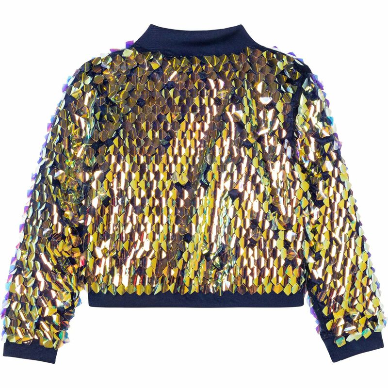 Girls Iridescent Embellished Sequin Jacket, 1, hi-res image number null