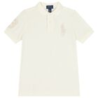 Boys Ivory Logo Polo Shirt, 1, hi-res