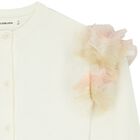 Girls Ivory Knitted Cardigan, 2, hi-res