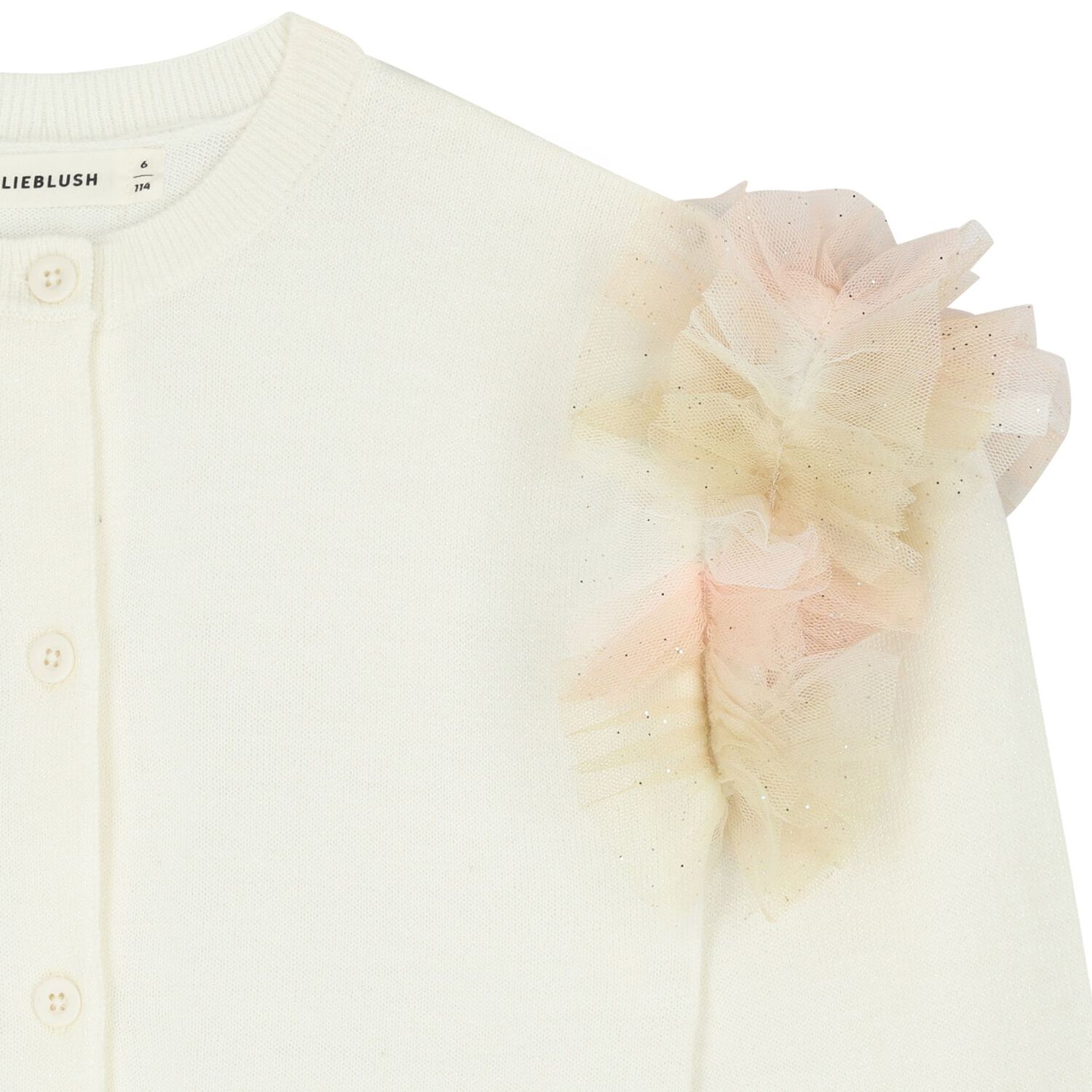 Girls Ivory Knitted Cardigan, 2, hi-res