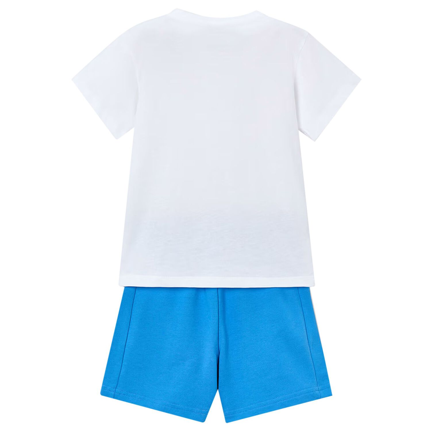 Boys White & Blue Shark Shorts Set, 1, hi-res